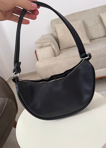 Siyah Deri Minimalist Kadın Çanta - Görsel 2