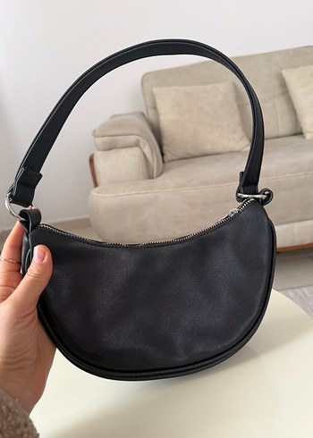 Siyah Deri Minimalist Kadın Çanta - Görsel 3