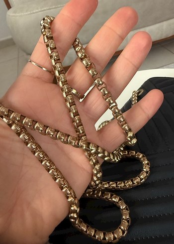 Zincir Detaylı Siyah Deri Kadın Çanta - Görsel 6