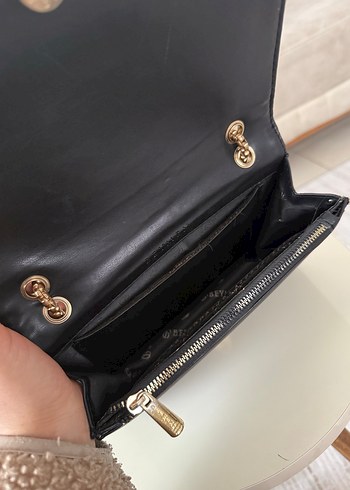 Zincir Detaylı Siyah Deri Kadın Çanta - Görsel 2