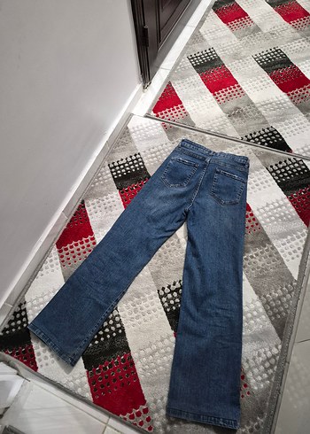 Kadın Mavi Regular Fit Midi Jean Pantolon - Görsel 2