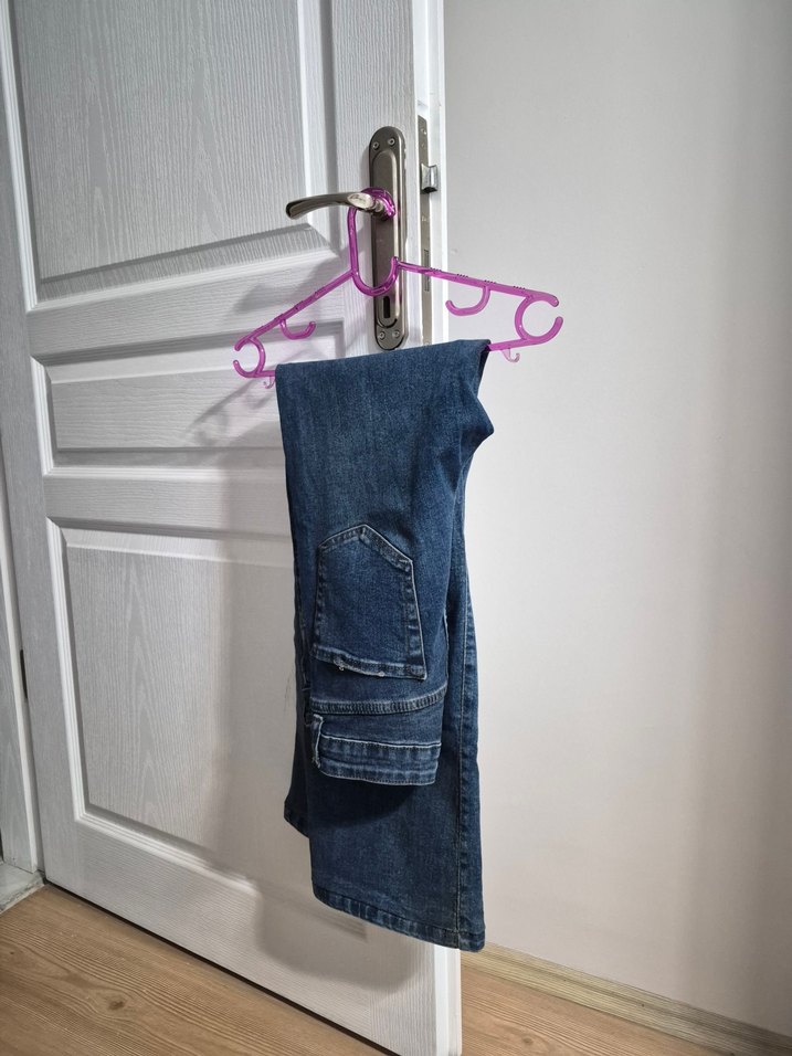 Kadın Mavi Regular Fit Midi Jean Pantolon - Görsel 3