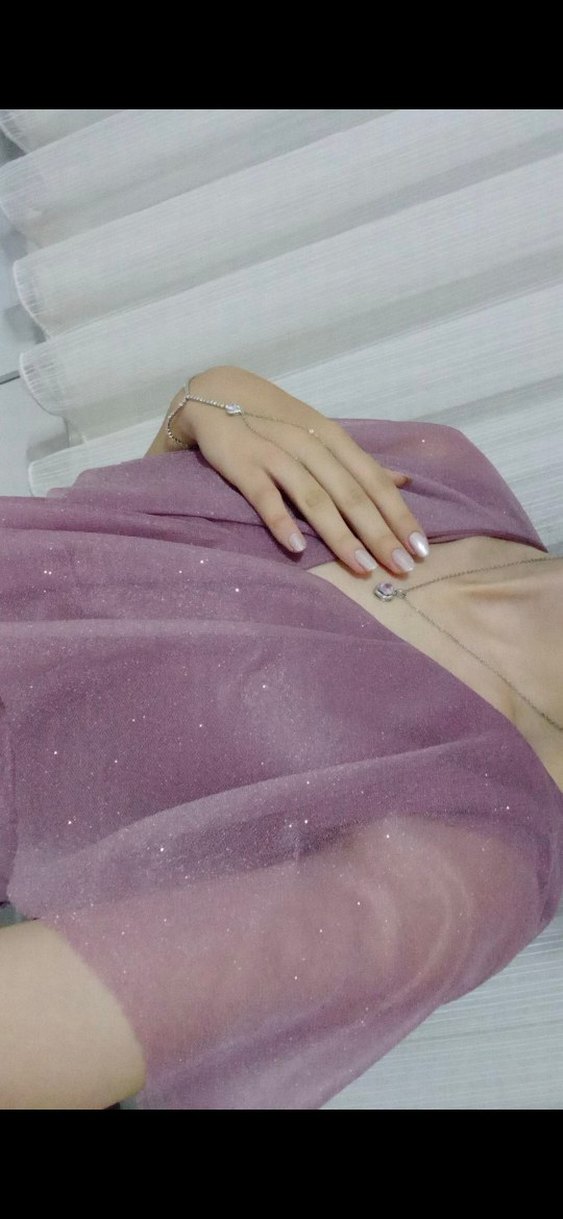 Abiye Toz Pembe Simli Elbise - Görsel 4