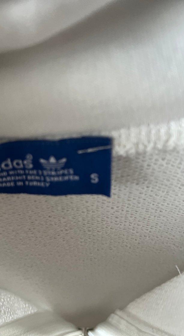 Beyaz Fermuarlı Adidas Spor Ceket - Görsel 2