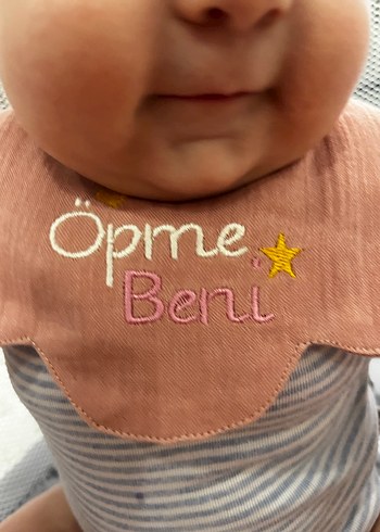 Öpme beni nakışlı bebek önlüğü - Görsel 4