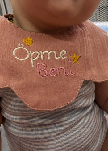 Öpme beni nakışlı bebek önlüğü - Görsel 2