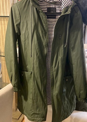 Zara Yeşil Midi Kadın Ceket - Görsel 2