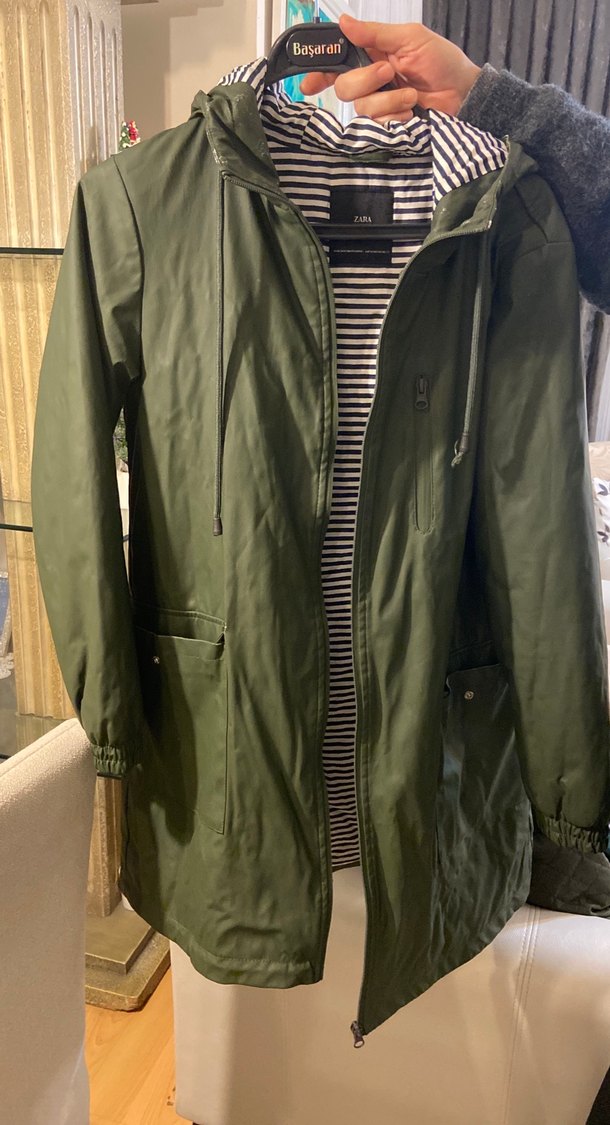 Zara Yeşil Midi Kadın Ceket - Görsel 2
