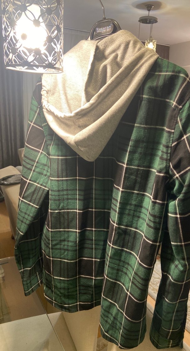 Kapüşonlu Uzun Kollu Rahat Erkek Gömlek - Görsel 2