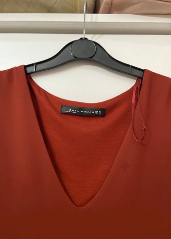 Bordo V Yakalı Midi Kolsuz Elbise - Görsel 2