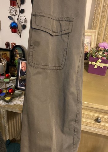 Askeri yeşil fermuarlı baharlık trençkot - Görsel 2