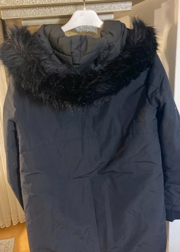 Siyah Kadın Midi Boy Fermuarlı mont - Görsel 3