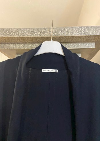 Kadın Siyah Midi Keten Hırka - Görsel 2