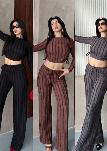 Mor Belden Kemerli Kadın Eşofman Takımı - Görsel 2