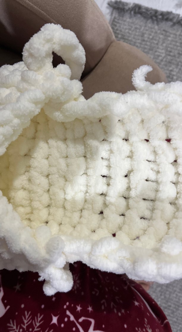 Örgü Beyaz Kadın Çanta - Görsel 4