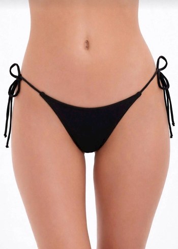 Siyah İpli Kadın Bikini Altı - Görsel 2