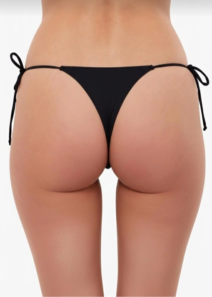 Siyah İpli Kadın Bikini Altı - Görsel 3