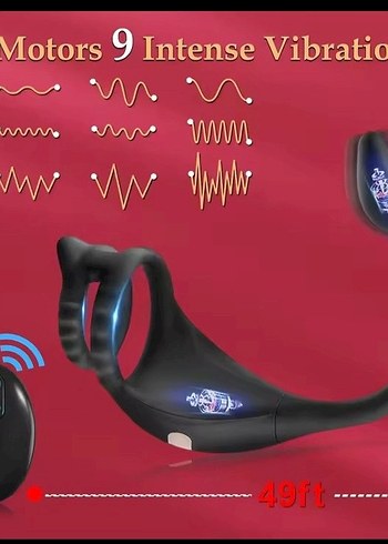 USB Şarjlı Siyah Halka ve Vibratör - Görsel 3