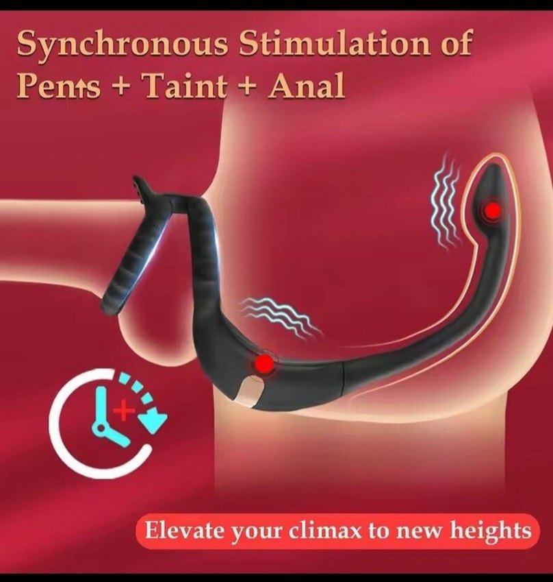 USB Şarjlı Siyah Halka ve Vibratör - Görsel 2