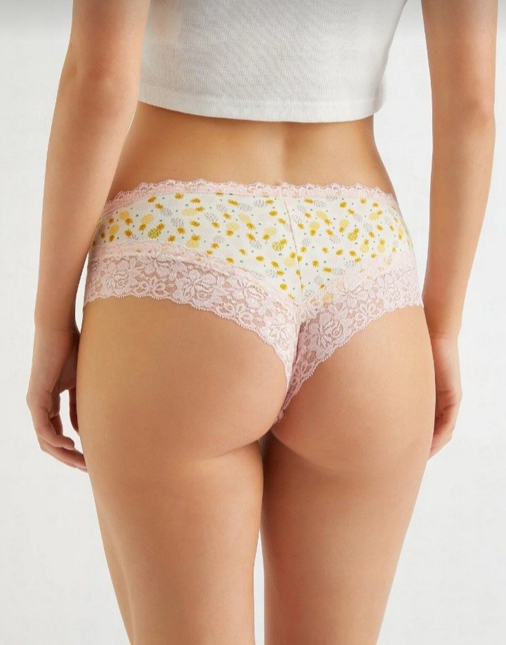 Beyaz Desenli Mini Kadın İç Giyim - Görsel 2