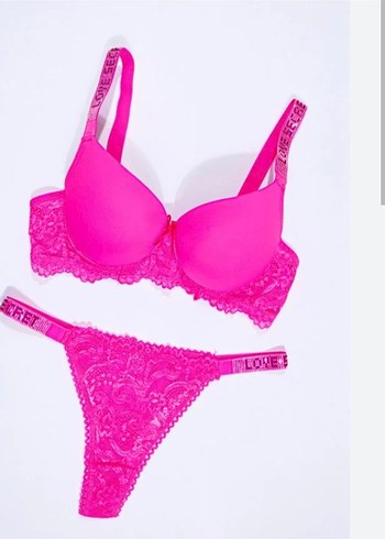 Love secret yazılı sütyen takım - Görsel 5