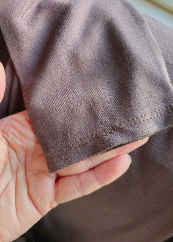 Kahverengi Uzun Kollu Salaş Önü Asimetrik Dökümlü Hırka - Görsel 6