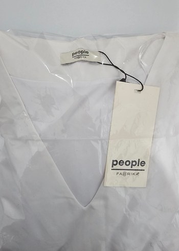 Beyaz Elbise Fabrika marka M beden - Görsel 6