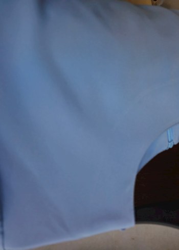 Mavi Uzun Kollu Salaş Midi Tunik - Görsel 3