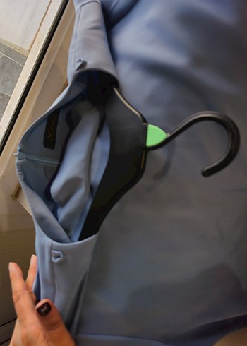 Mavi Uzun Kollu Salaş Midi Tunik - Görsel 4