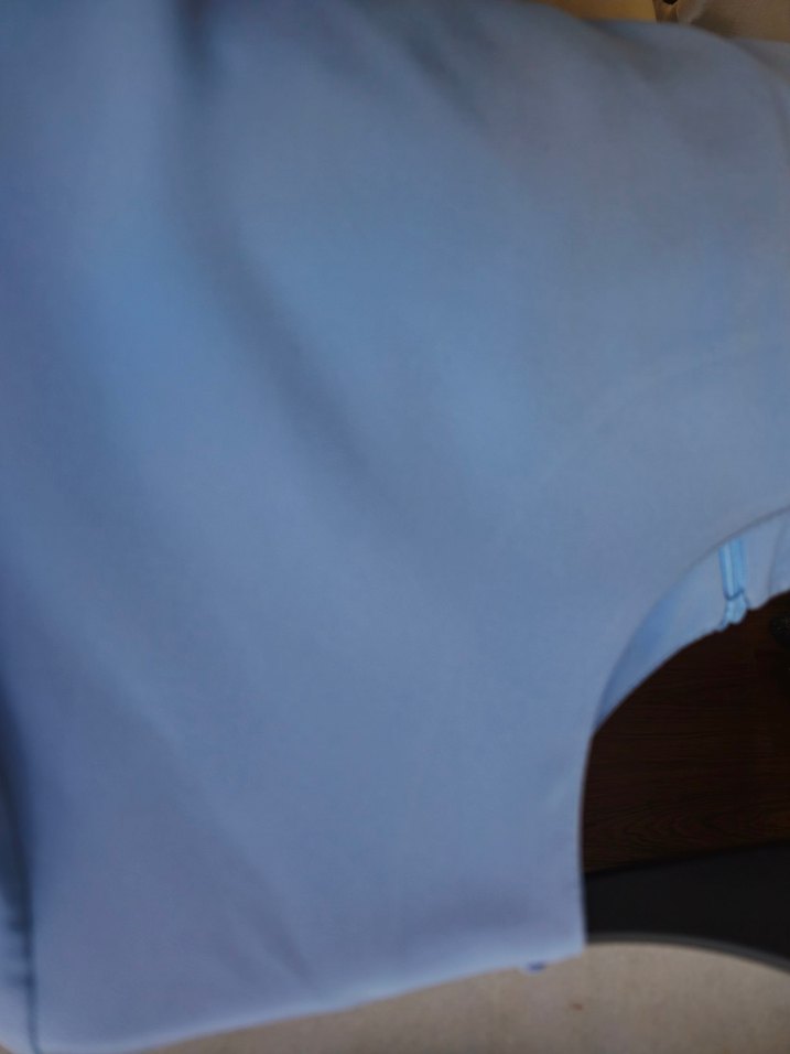 Mavi Uzun Kollu Salaş Midi Tunik - Görsel 3