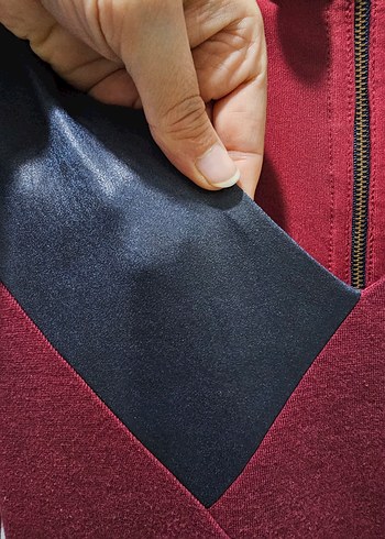 Bordo V Yaka Midi Elbise Limon Company marka M beden - Görsel 2