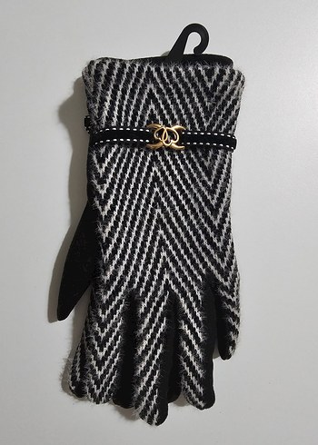 Gri Örgü Yün Kadın Eldiveni KOTON S beden - Görsel 3