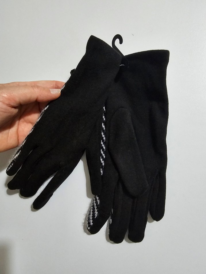 Gri Örgü Yün Kadın Eldiveni KOTON S beden - Görsel 4