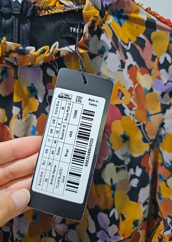 Çiçek Desenli Uzun Kollu Midi Elbise - Görsel 5