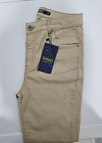 Bej Düğmeli Pantolon - Görsel 7