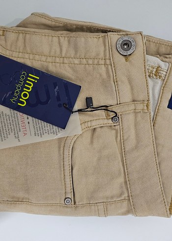 Bej Düğmeli Pantolon - Görsel 2