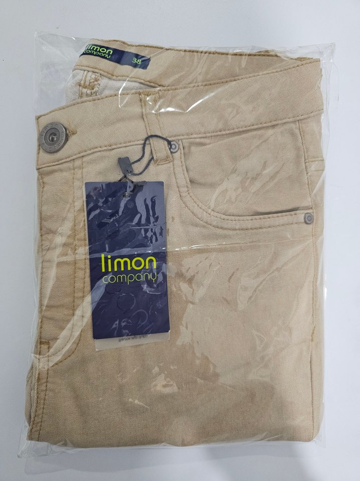 Bej Düğmeli Pantolon - Görsel 5