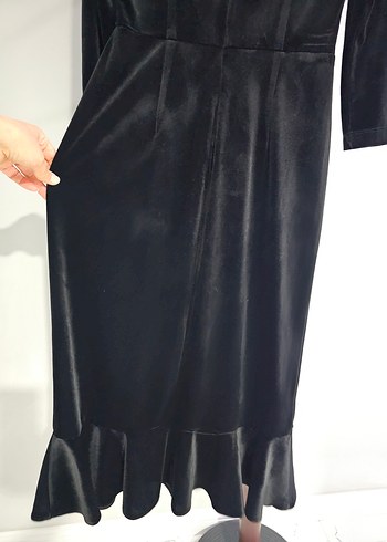 Yüksek Yakalı Siyah Kadife Fabrika marka 36-38 - Görsel 3