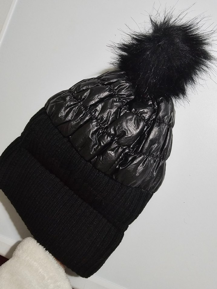 Siyah Kürk Detaylı Kadın Bere KOTON marka - Görsel 5