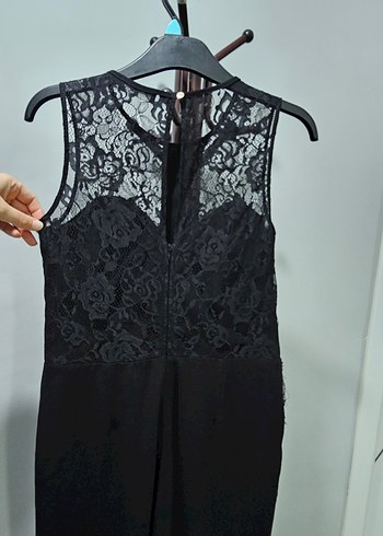 Siyah Dantelli V Yaka Uzun Tulum Fabrika marka 36 beden - Görsel 5