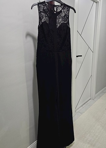Siyah Dantelli V Yaka Uzun Tulum Fabrika marka 36 beden - Görsel 4