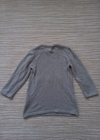 Kız Çocuk Gri Uzun Kollu Triko Tişört - Görsel 4