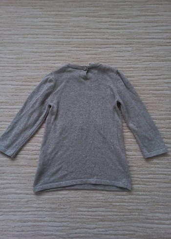 Kız Çocuk Gri Uzun Kollu Triko Tişört - Görsel 3