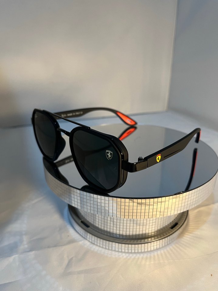 Siyah Kırmızı Ray-Ban Rock Punk Güneş Gözlüğü - Görsel 2