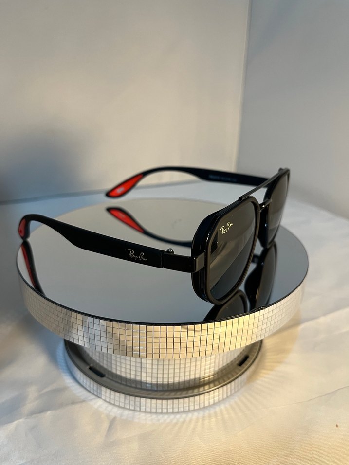 Siyah Kırmızı Ray-Ban Rock Punk Güneş Gözlüğü - Görsel 3