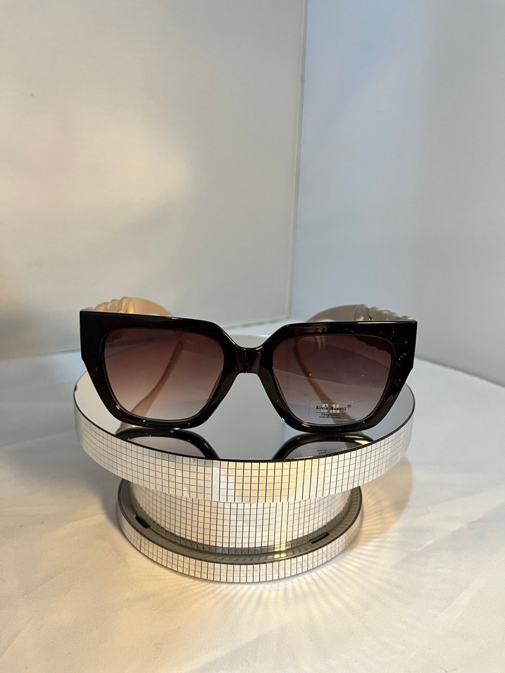 Kahverengi Kadın Güneş Gözlüğü - Görsel 5