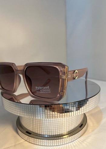 Bej Transparan Polarize Kadın Güneş Gözlüğü - Görsel 4