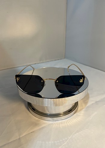 Şeffaf Altın Detaylı Kadın Güneş Gözlüğü - Görsel 4
