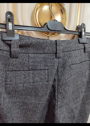 Gri Regular Fit Kadın Kumaş Pantolon - Görsel 5