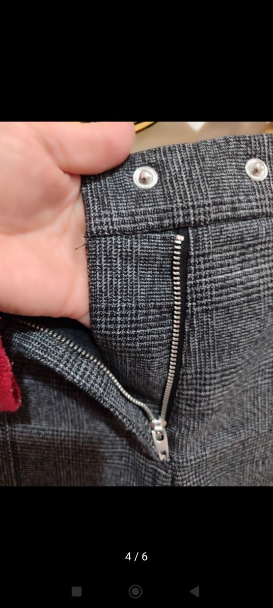 Gri Regular Fit Kadın Kumaş Pantolon - Görsel 4